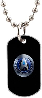 Star Trek design custom Big Size Oval Dog Tag，Silver animal tags，useful as key chain, luggage tag.