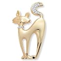 Crystal Cat Pin