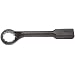 Martin 8809A Forged Alloy Steel 1-1/2" Opening 45 Degree Offset Striking Face Box Wrench, 12 Points, 11-1/2" Overall Length, Industrial Black Finish