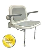 AKW Medicare 04240P 4000 Series Shower Seat Wide Padded with Back and Arms Gray 27.75 Inch W AKW Medicare 04240P 4000 Series Shower Seat Wide Padded with Back and Arms Gray 27.75 Inch W