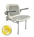 AKW Medicare 04240P 4000 Series Shower Seat Wide Padded with Back and Arms - Gray - 27.75 Inch W