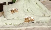 Sleepy Bear Baby Blanket in Green by Manual Woodworkers and Weavers