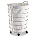 ROLLING CHROME LAUNDRY HAMPER