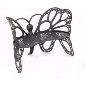 Butterfly Patio Bench - Black