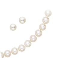 Freshwater Pearl Earring and Necklace Gift Set in 14K Yellow Gold