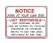 Notice Park At Your Own Risk... Sign - 24 x 18