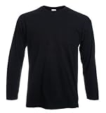 Fruit of the Loom Valueweight Long Sleeve T Schwarz,L