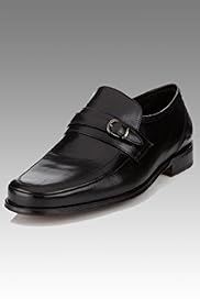 Collezione Leather Buckle Slip On Moccasins