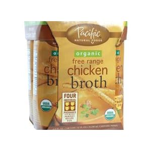 Pacific Natural Foods Organic Free Range Chicken Broth, 8-Ounce Pouch (Pack of 12) by Pacific Natural Foods