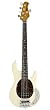 Ernie Ball Music Man Classic Collection StingRay 5 String Bass - Single Humbucker Classic White Finished Birdseye Maple Neck Shell Pickguard