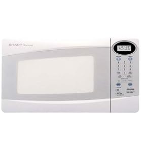 Sharp R-230KW 800-Watt 4 5-Cubic-Foot Compact Microwave, White by 
