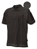 Undervest- plain front Battle Polo – Black (Small)