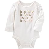 オシュコシュ OSHKOSH/ スパークルボディスーツ アイボリー ロンパース長袖 18ヶ月【並行輸入】