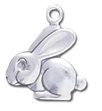 Rabbit Solid Sterling Silver Charm