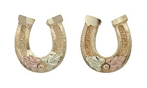 Black Hills Gold 10K Horseshoe Earrings
