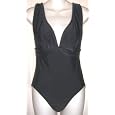 Missy/Juniors Contemporary 1 PC Swimsuit with Deep Plunge Neckline in 6 Solid Colors and 1 Print Sizes S-XL