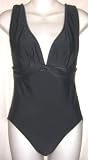 Missy/Juniors Contemporary 1 PC Swimsuit with Deep Plunge Neckline in 6 Solid Colors and 1 Print Sizes S-XL