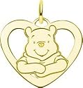 Gold Plated Sterling Silver Disney Winnie the Pooh Heart Charm