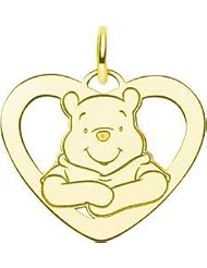 Gold Plated Silver Heart Disney Winnie the Pooh Charm