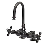 American Bath Factory F1-1312-OB-F9-9400-MX-OB F1-1312 Deck Mount Bathtub Faucet, Metal Cross Handle