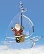 4.25" Icy Crystal Santa Claus on Sailboat Christmas Ornament