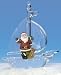 4.25" Icy Crystal Santa Claus on Sailboat Christmas Ornament
