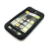 APPLE IPHONE 3G 8GB 16GB BLACK Premium Silicone Skin Protective Cover Case Sleeve ...Plus FREE Neck Strap / Lanyard!!!