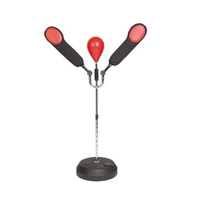Health Mark BT22000 MMA Dual Pad Kick Boxing Station with Speed Bag by
