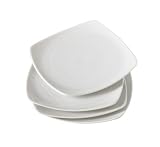 Royal Worcester Classic White Square Set of 4 Salad Plates 8 inch