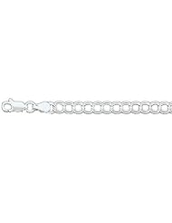 Sterling silver charm bracelet 4mm
