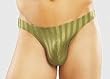 1st Fantasies Male Power Stretch Shadow Striped Lycra OLIVE Bong Thong