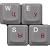 Russian Ukrainian QWERTY Laminated Transparent Keyboard Stickers for All PC & Laptops with Red Lettering