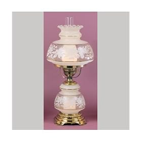 Quoizel Clear Frosted French Gold Grand Hurricane Table Lamp