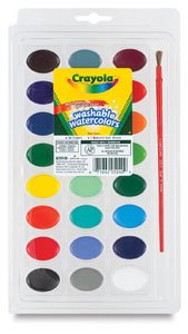 Crayola Washable Watercolor Sets - 24-Color Oval Set