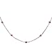 14k White Gold Natural Pink Sapphire 7 Stations Bezel Necklalce Pendant Ct.tw 0.30 image 2