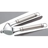 Kitchen Craft Professional Stainless Steel Short Oval Handled Garlic Press