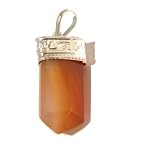 Carnelian Pendant 06 Stone Point Orange Silver Plated Brass Crystal Healing 1.4