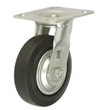 8" X 2" Mold-On Rubber Caster Kit 2 Swivel, 2 Rigid