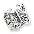 Sterling Silver Filigree Butterfly Ring