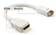 PTC Premium Mini-DVI to HDMI adapter - white - for iMac (Intel Core Duo), MacBook, and 12-inch PowerBook G4