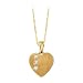 3 Diamond Heart Pendant 1/6 ct. in 14K Yellow Gold with Chain