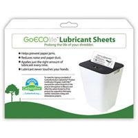 GoECO Shredder Lubricant Sheets - 12 Sheets per Pack (GLS12)