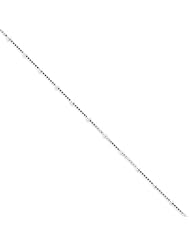 1.25 mm, Sterling Silver, Beaded Box Chain - 20 inch