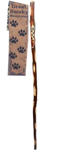 Natural Hardwood Hiking Stick with Strap 54 inch