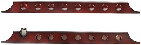 7 Cue 1 Bridge Pool Table Billiard Wall Rack