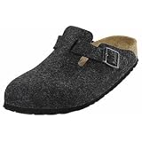 Birkenstock Boston Soft Footbed Anthracite Wool at Birkenstock