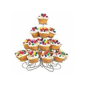 4 TIER CUPCAKE DESSERT STAND NEW **HOLD 23 CUPCAKES**