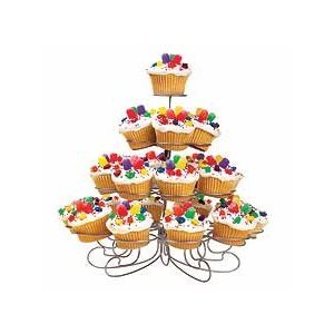 4 TIER CUPCAKE DESSERT STAND NEW **HOLD 23 CUPCAKES** 