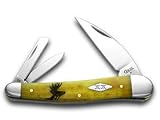 CASE XX Antique Bone Deer Scene Seahorse Whittler 1/500 Pocket Knife Knives