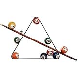 Metal Billiards Wall Decor - Pool Balls, Cue Stick & Rack
